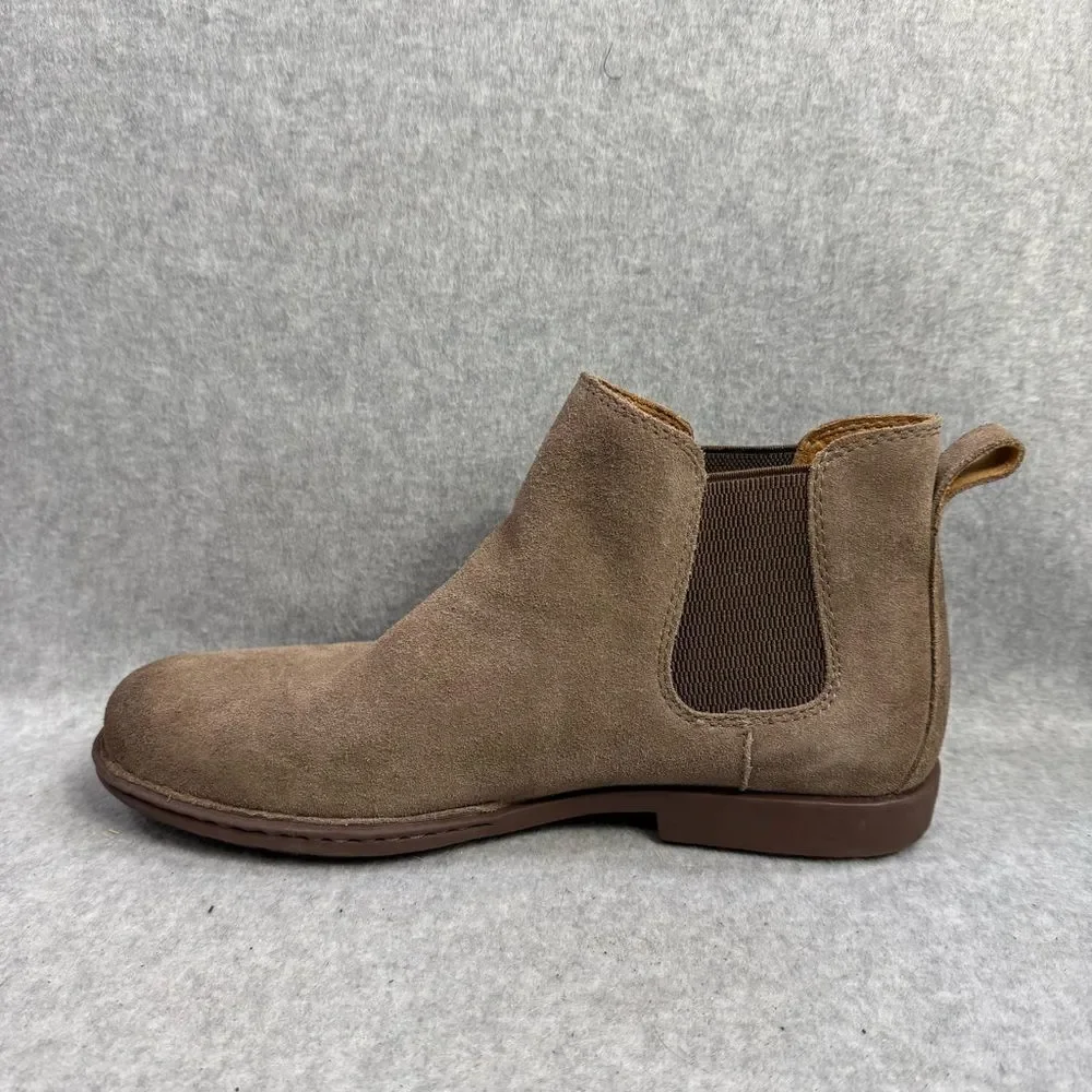 Born Men Chelsea Boots Size 12 Brody Brown Suede Pull On Dress Shoes Comfort NWT